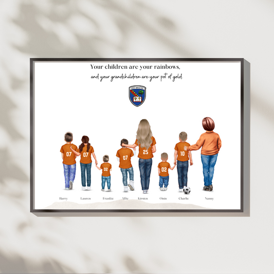 Personalised Armagh Family Print - GAA Style