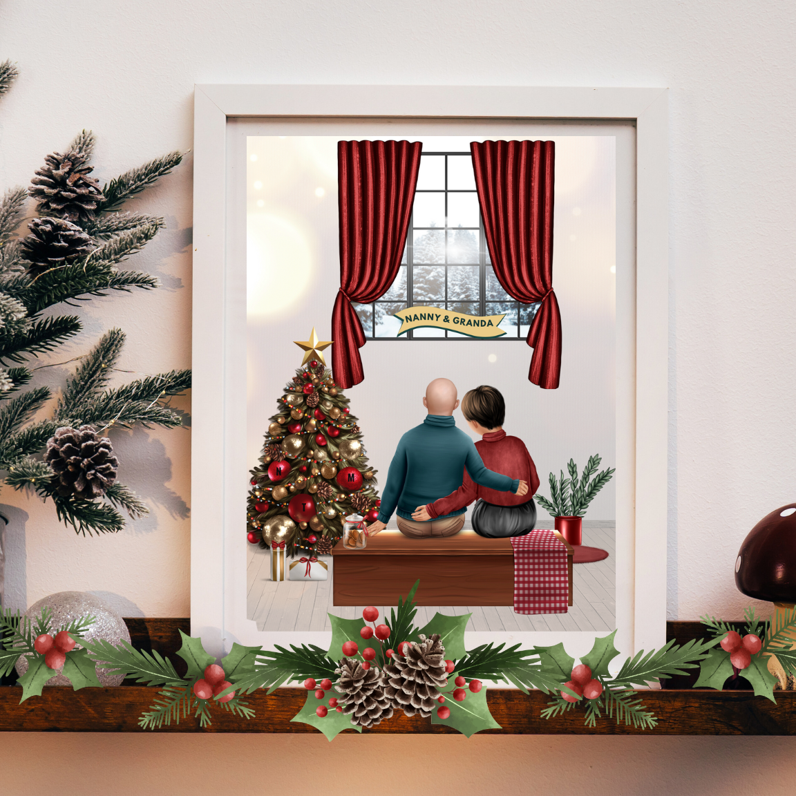 Nanny & Granda Christmas Print