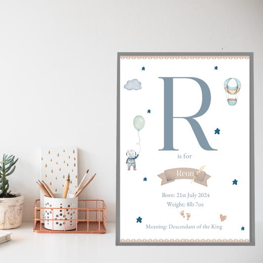 Personalised New Baby Print - A Cherished Keepsake